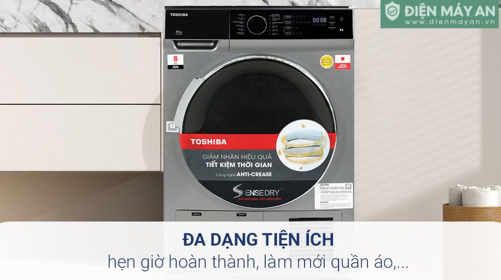 Máy Sấy Ngưng Tụ Toshiba 8 Kg TD-K90MEV(SK)